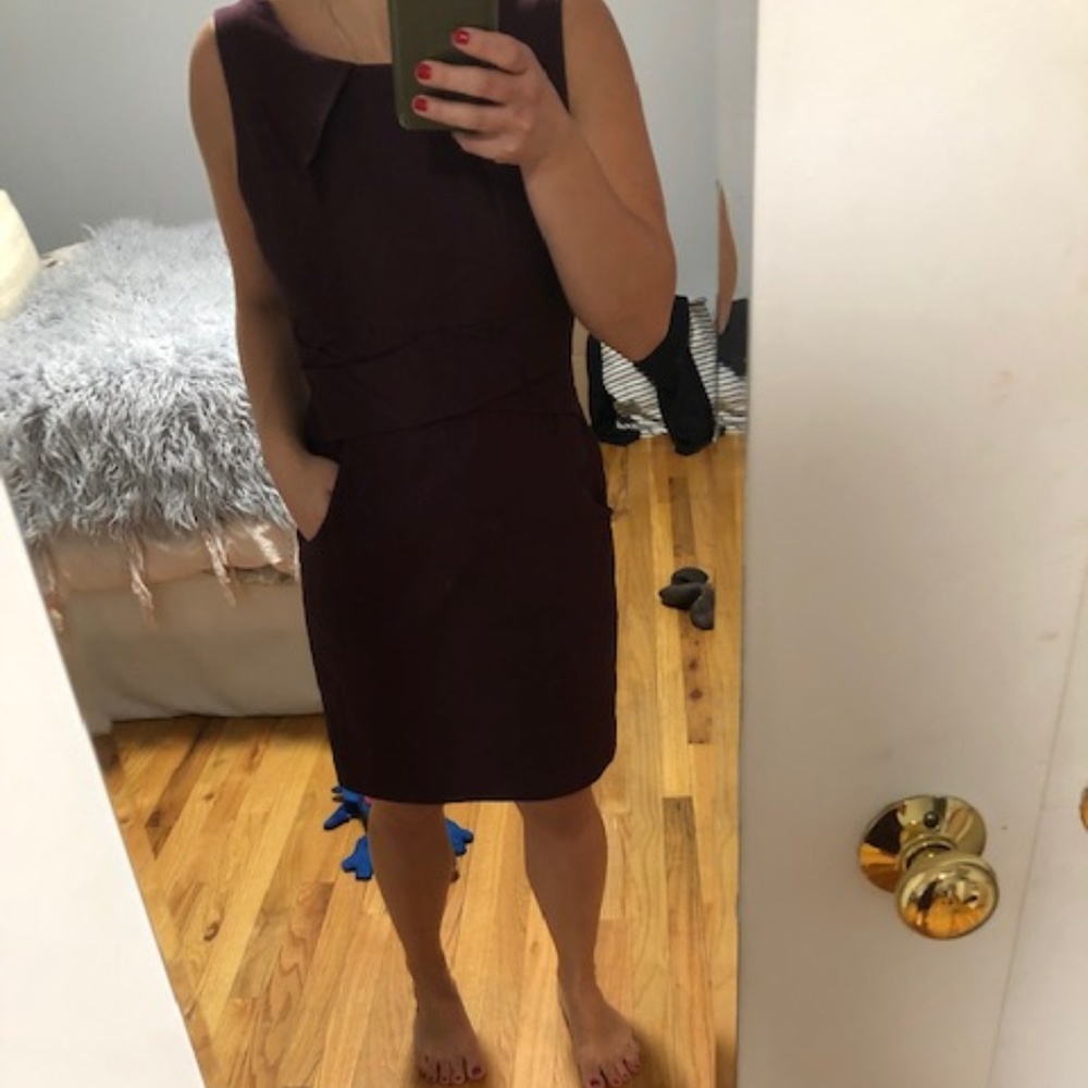 Wine/maroon work dress